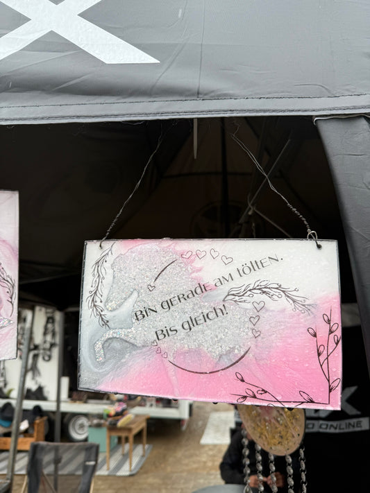 Bis gleich-Schild „Tölter“