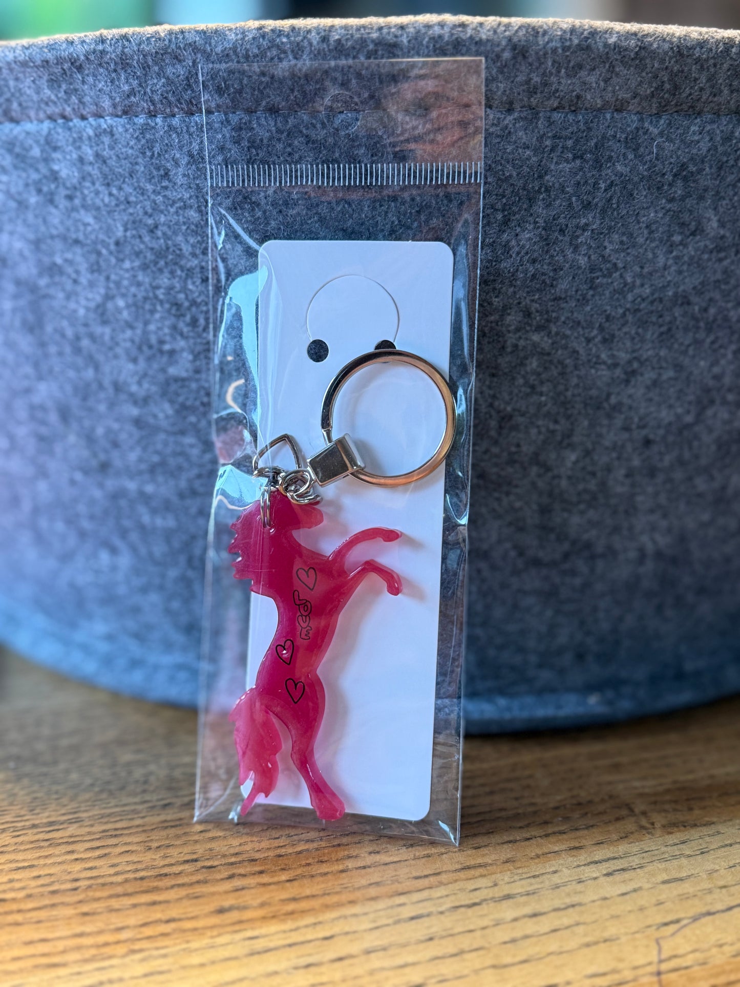 Schlüsselanhänger Pferd-Pink-Love