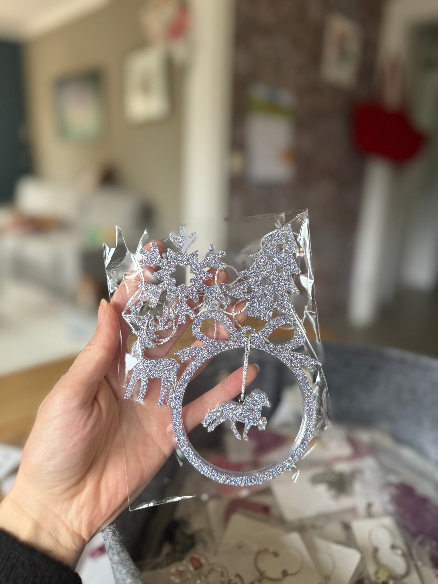 Weihnachtsset weiß-silber