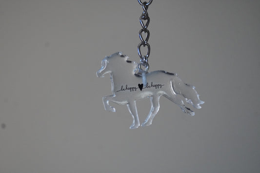 Schlüsselanhänger Islandpferd „be happy“