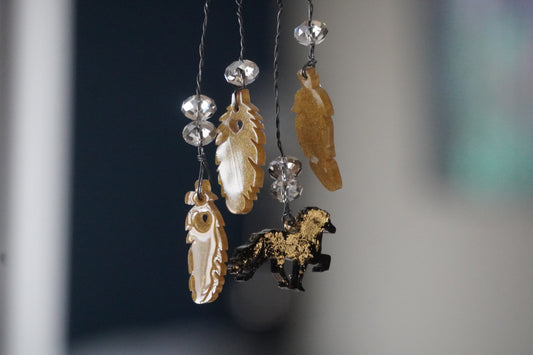 Kleiner Traumfänger mit Isländer „Golden Sól“