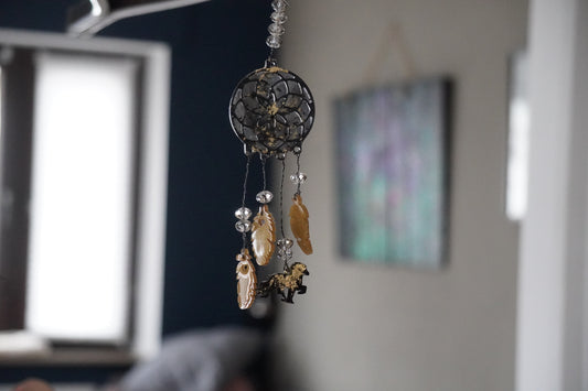Kleiner Traumfänger mit Isländer „Golden Sól“